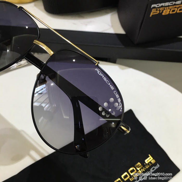 PORSCHE保時捷 2019新款 男款偏光墨鏡 進口寶麗來偏光鏡片 雙色電鍍 佩戴舒適 高品質男款墨鏡  lly1559